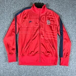 Nike St Louis Cardinals‎ Baseball Club Full Zip Jacket Mens XL Red Navy